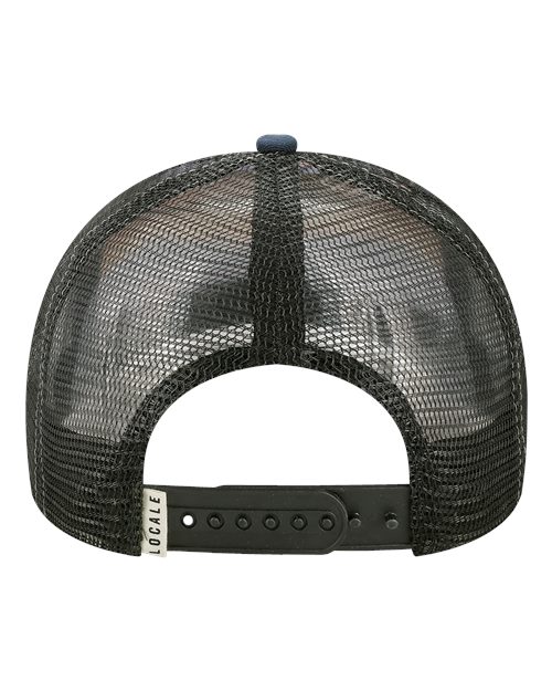 LOCALE Printed Five-Panel Trucker Cap-2