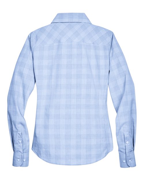 Devon & Jones Women's Crown Collection Glen Plaid Woven Dress Shirt-2
