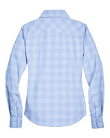 Devon & Jones Women's Crown Collection Glen Plaid Woven Dress Shirt-2