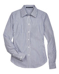 Devon & Jones Women's Crown Collection Banker Stripe Woven Dress Shirt-1