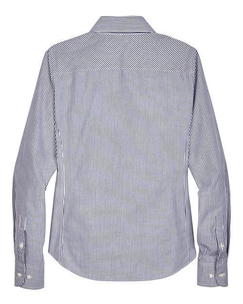 Devon & Jones Women's Crown Collection Banker Stripe Woven Dress Shirt-2