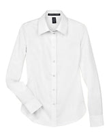 Devon & Jones Women's Crown Collection Solid Stretch Twill Woven Dress Shirt-1