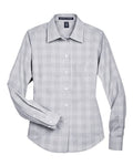 Devon & Jones Women's Crown Collection Glen Plaid Woven Dress Shirt-1