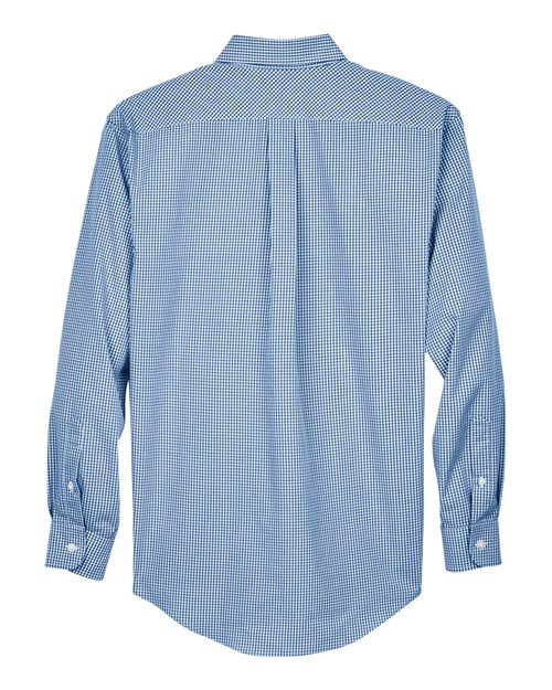 Devon & Jones Men's Crown Collection Gingham Check Woven Dress Shirt-2