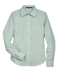 Devon & Jones Women's Crown Collection Banker Stripe Woven Dress Shirt-1