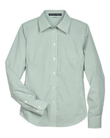 Devon & Jones Women's Crown Collection Banker Stripe Woven Dress Shirt-1