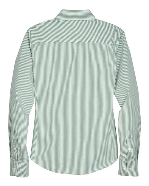 Devon & Jones Women's Crown Collection Banker Stripe Woven Dress Shirt-2