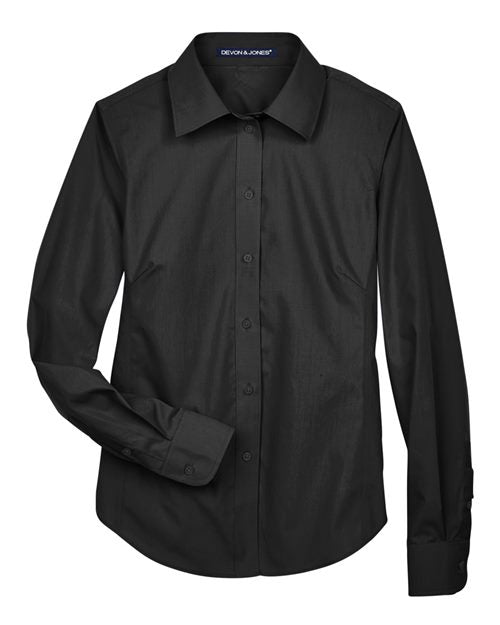 Devon & Jones Women's Crown Collection Broadcloth Woven Dress Shirt-1