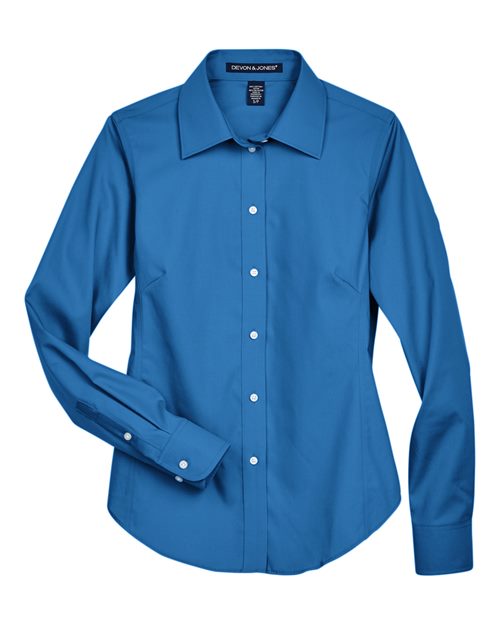 Devon & Jones Women's Crown Collection Oxford Woven Dress Shirt-1