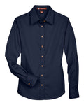 Harriton Women's Easy Blend Long Sleeve Twill Dress Shirt with Stain-Release-1