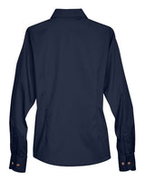 Harriton Women's Easy Blend Long Sleeve Twill Dress Shirt with Stain-Release-2
