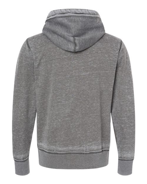 J. America Adult Vintage Zen Full-Zip Fleece Hooded Sweatshirt JA8916-AB-2