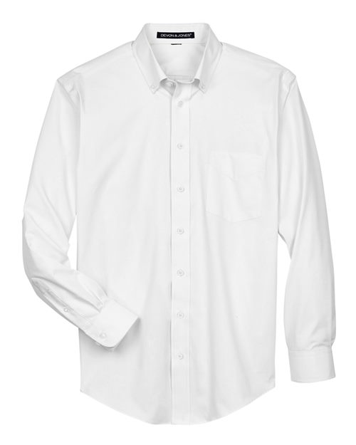 Devon & Jones Men's Crown Collection Oxford Woven Dress Shirt-1
