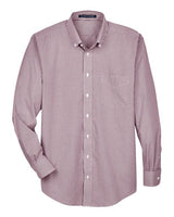 Devon & Jones Men's Crown Collection Gingham Check Woven Dress Shirt-1