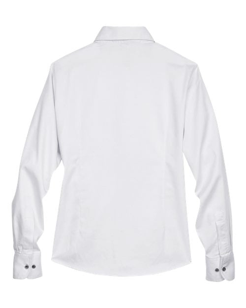 Harriton Women's Easy Blend Long Sleeve Twill Dress Shirt with Stain-Release-2
