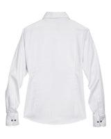 Harriton Women's Easy Blend Long Sleeve Twill Dress Shirt with Stain-Release-2