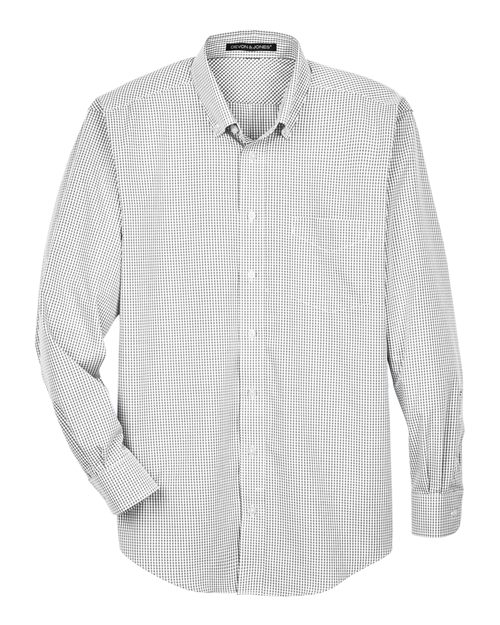 Devon & Jones Men's Crown Collection Gingham Check Woven Dress Shirt-1