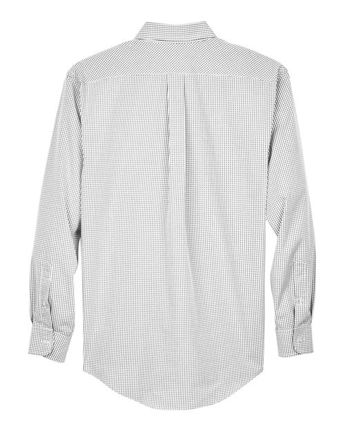 Devon & Jones Men's Crown Collection Gingham Check Woven Dress Shirt-2