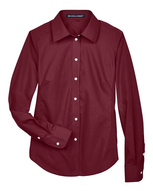 Devon & Jones Women's Crown Collection Broadcloth Woven Dress Shirt-1