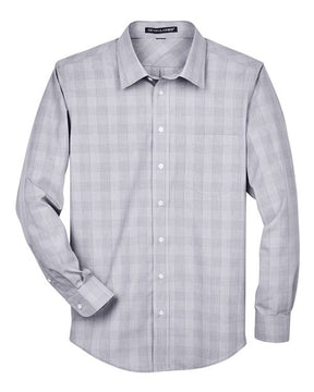 Devon & Jones Men's Crown Collection Glen Plaid Woven Dress Shirt-1