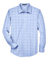 Devon & Jones Men's Crown Collection Glen Plaid Woven Dress Shirt-1