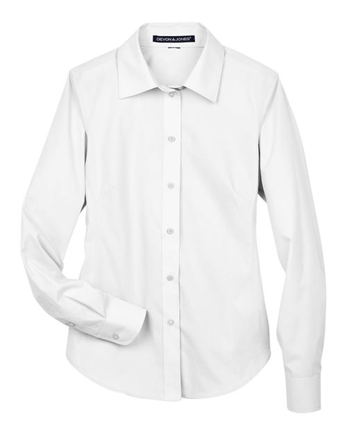 Devon & Jones Women's Crown Collection Broadcloth Woven Dress Shirt-1
