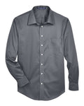 Devon & Jones Men's Crown Collection Solid Stretch Twill Woven Dress Shirt-1