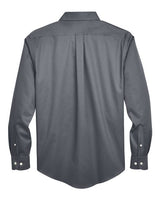 Devon & Jones Men's Crown Collection Solid Stretch Twill Woven Dress Shirt-2