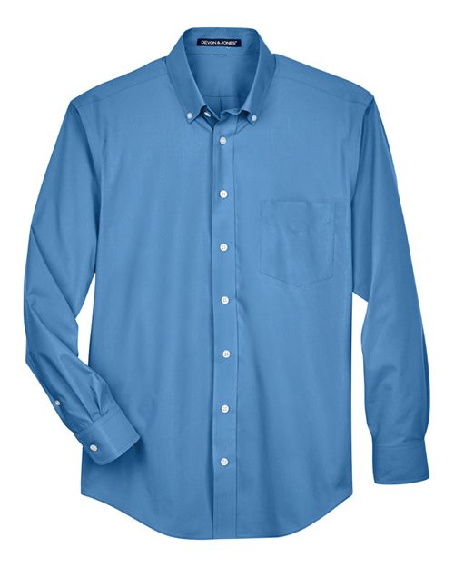 Devon & Jones Men's Crown Collection Broadcloth Woven Dress Shirt-1