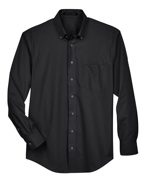 Devon & Jones Men's Crown Collection Broadcloth Woven Dress Shirt-1