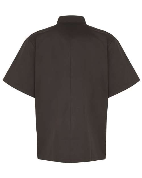 Artisan Collection by Reprime Men's Ten Studded Front Short Sleeve Chef Coat-2