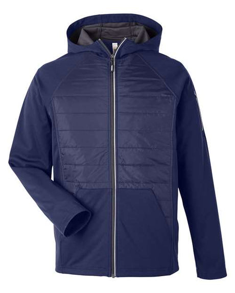 CORE365 Men's Techno Lite Hybrid Hooded Jacket-1