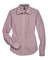 Devon & Jones Women's Crown Collection Gingham Check Woven Dress Shirt-1