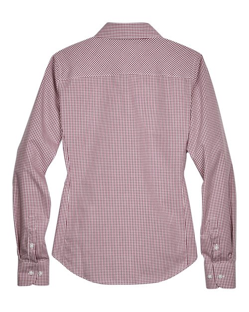 Devon & Jones Women's Crown Collection Gingham Check Woven Dress Shirt-2