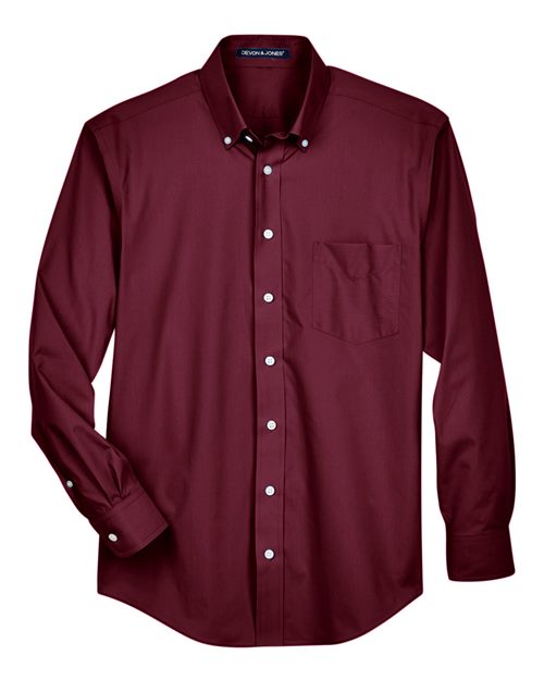 Devon & Jones Men's Crown Collection Broadcloth Woven Dress Shirt-1