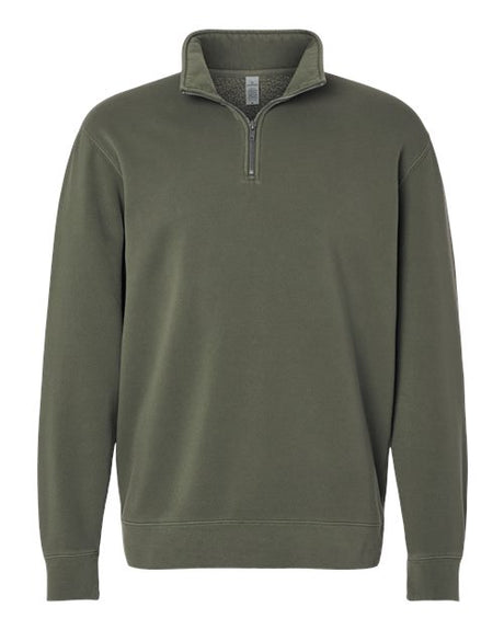 Independent Trading Co. Men's Pigment-Dyed Quarter-Zip Pullover-1