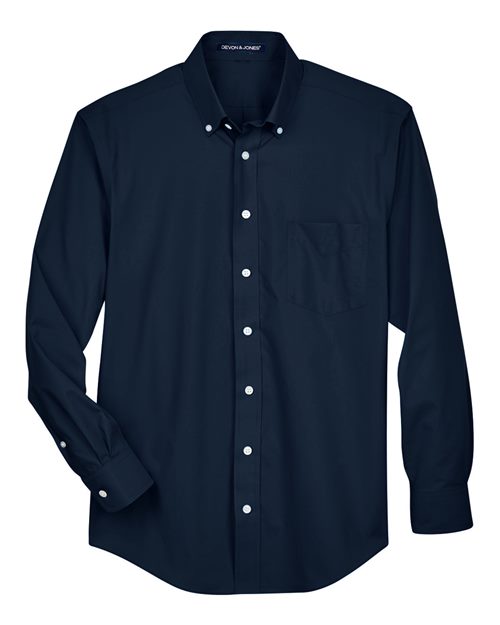 Devon & Jones Men's Crown Collection Broadcloth Woven Dress Shirt-1