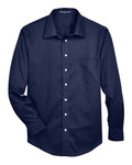 Devon & Jones Men's Crown Collection Solid Stretch Twill Woven Dress Shirt-1