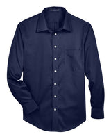 Devon & Jones Men's Crown Collection Solid Stretch Twill Woven Dress Shirt-1
