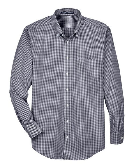 Devon & Jones Men's Crown Collection Gingham Check Woven Dress Shirt-1