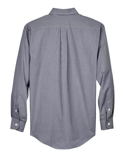 Devon & Jones Men's Crown Collection Gingham Check Woven Dress Shirt-2