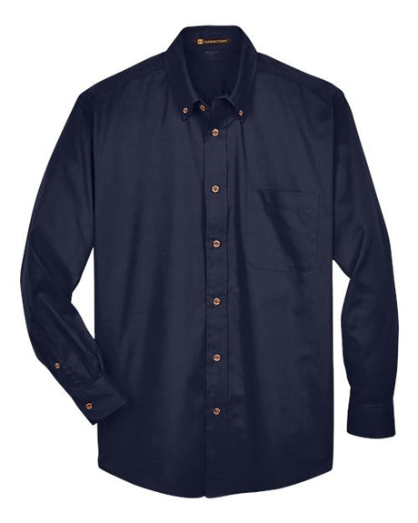 Harriton Men's Easy Blend Twill Shirt-1