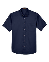 Harriton Men's Easy Blend Twill Dress Shirt with Stain-Release-1