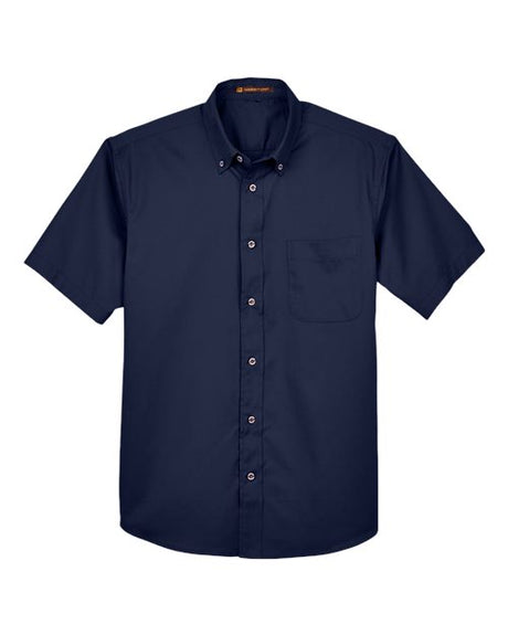 Harriton Men's Easy Blend Twill Dress Shirt with Stain-Release-1
