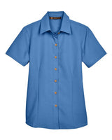 Harriton Women's Barbados Textured Camp Shirt-1