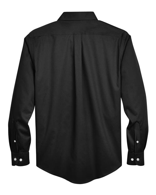 Devon & Jones Men's Crown Collection Solid Stretch Twill Woven Dress Shirt-2