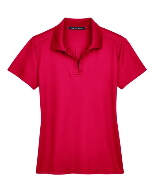 Devon & Jones Women's CrownLux Performance Plaited Polo-1
