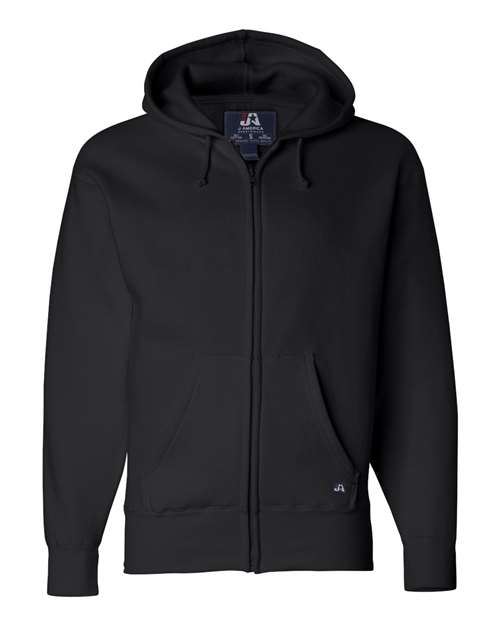 J. America Adult Premium Full-Zip Fleece Hooded Sweatshirt JA8821-AB-1