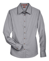 Harriton Women's Easy Blend Long Sleeve Twill Dress Shirt with Stain-Release-1