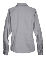 Harriton Women's Easy Blend Long Sleeve Twill Dress Shirt with Stain-Release-2